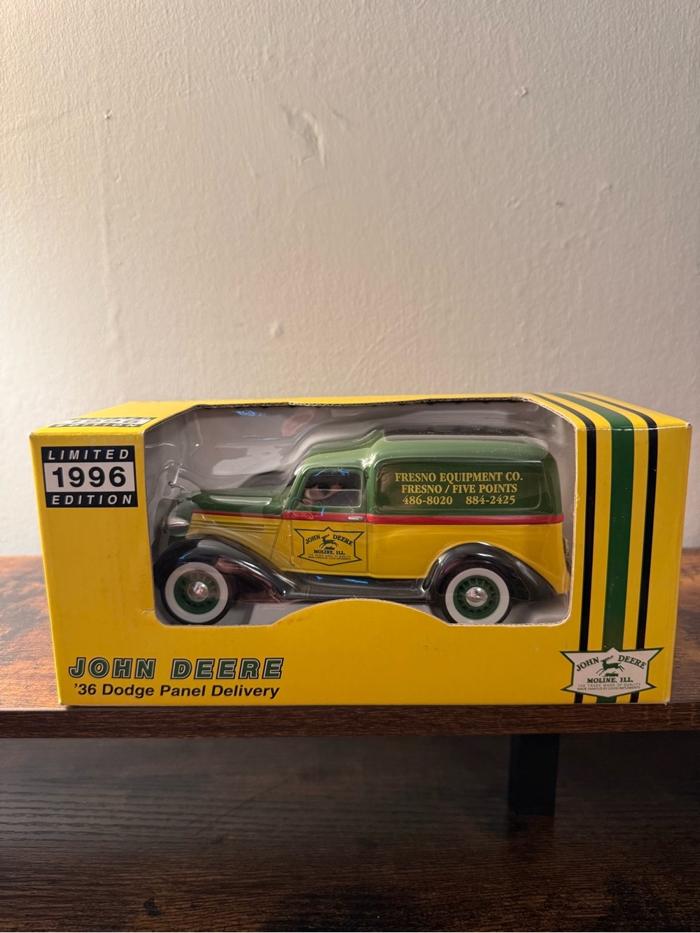 Vintage 1996 Ertl John Deere ‘36 Dodge Panel Delivery Fresno Equipment Co. Truck